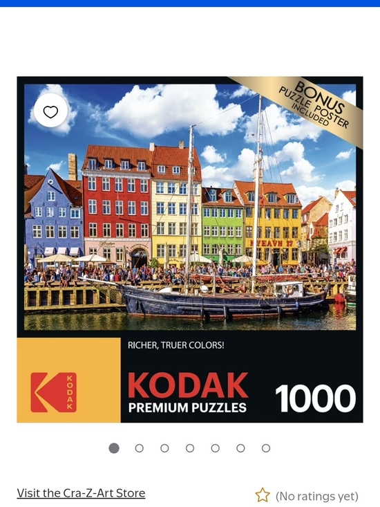 Kodak Other - Kodak Colorful Harbor Row Puzzle - Blue, Red, Yellow, Green